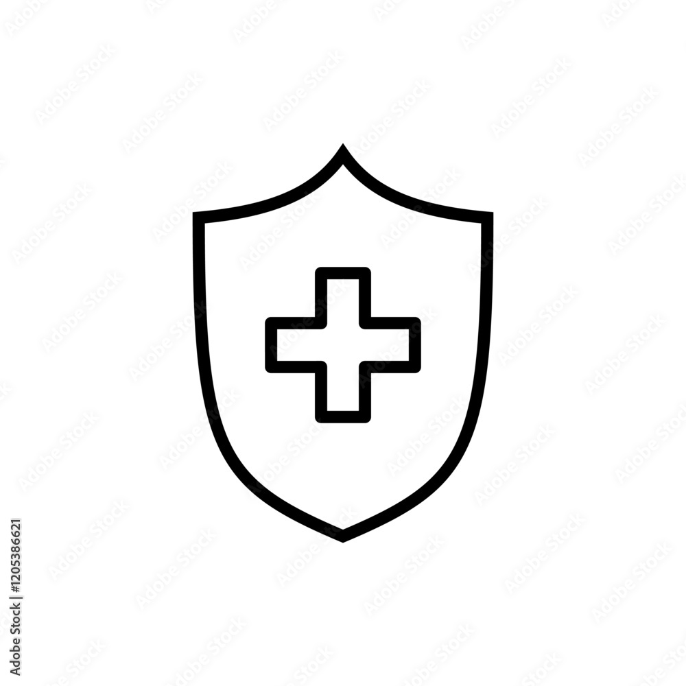 Health insurance icon vector. Insurance health document sign and symbol Health insurance icon vector. Insurance health document sign and symbol