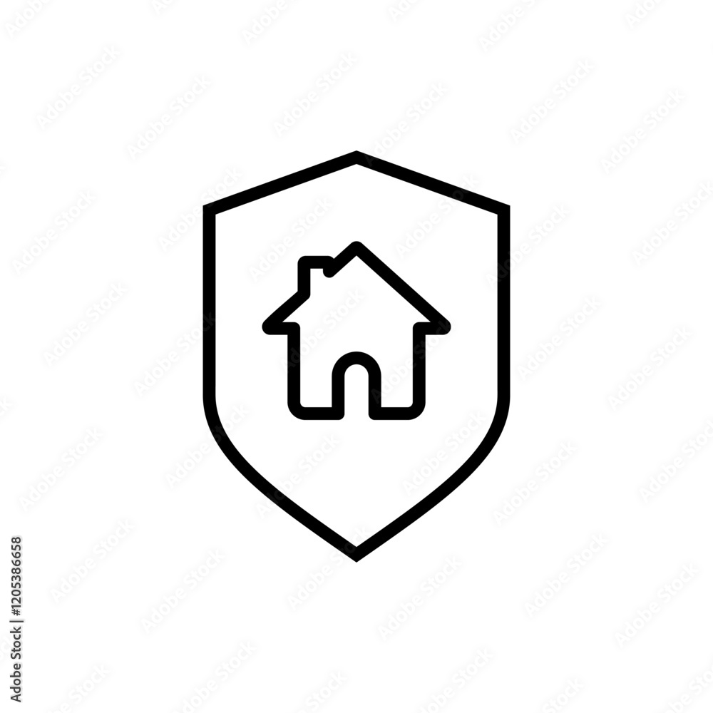 house insurance icon vector. house protection sign and symbol house insurance icon vector. house protection sign and symbol
