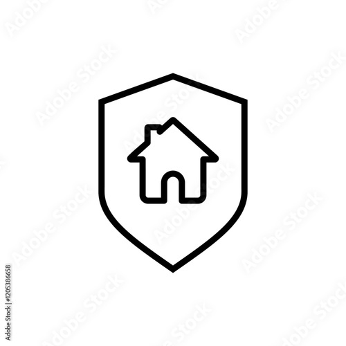 house insurance icon vector. house protection sign and symbol