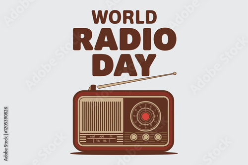 World Radio day vector illustration art