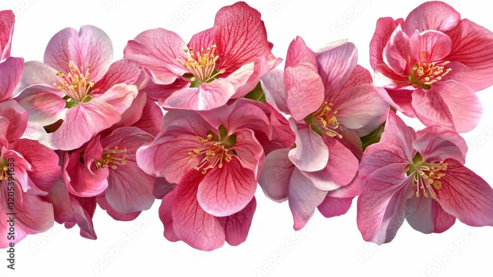 Delicate pink flowers arranged beautifully, showcasing their vibrant petals and lush details in springtime bloom Delicate pink flowers arranged beautifully, showcasing their vibrant petals and lush details in springtime bloom