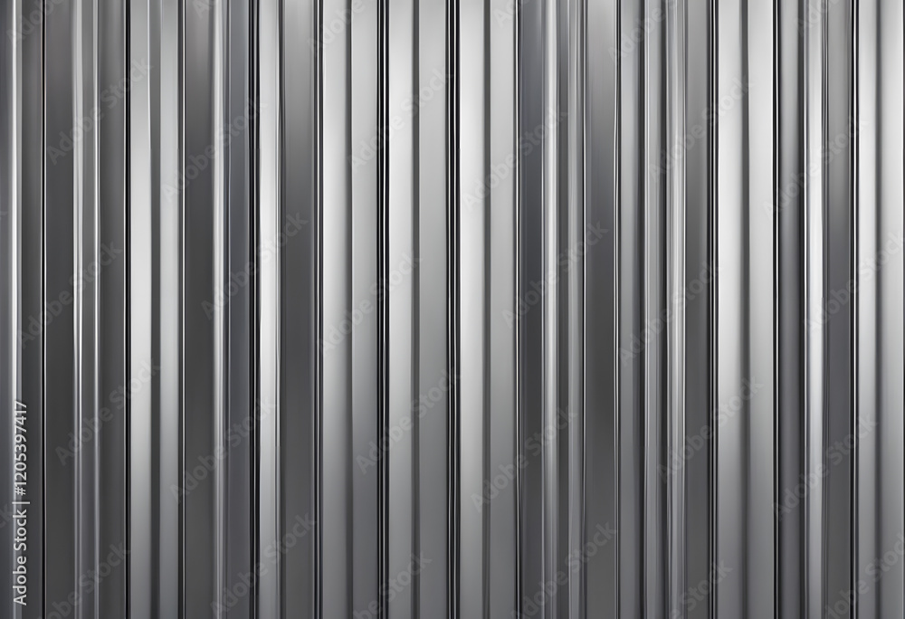 Obraz premium Corrugated brushed stainless steel sheet metal sheet wall texture background.