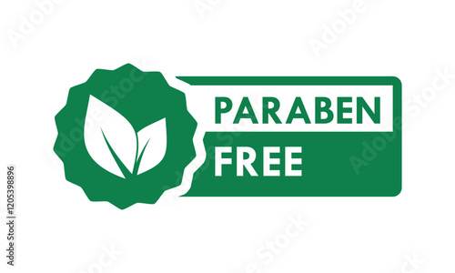 Paraben free logo template illustration