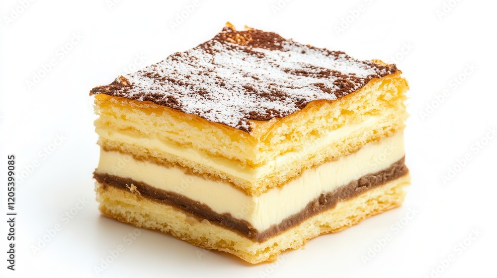 A slice of cake elegantly placed on a table, showcasing its rich texture and inviting appearance, perfect for dessert lovers and celebrations. A slice of cake elegantly placed on a table, showcasing its rich texture and inviting appearance, perfect for dessert lovers and celebrations.