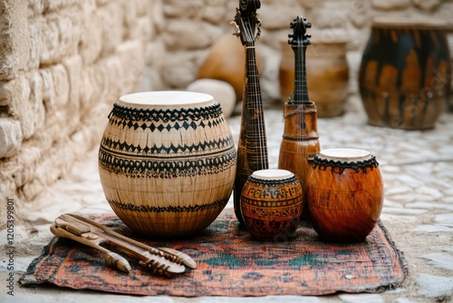 Music and Instruments   Illustrations and photos of musical instruments from different cultures, showcasing their diversity and the art of music. photo