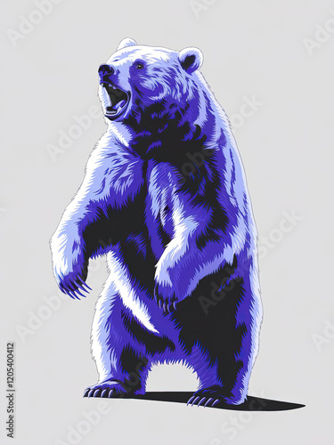 bear in a black and blue