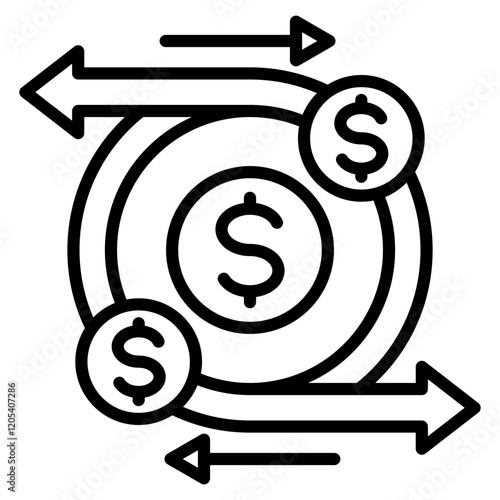 cash flow single icon