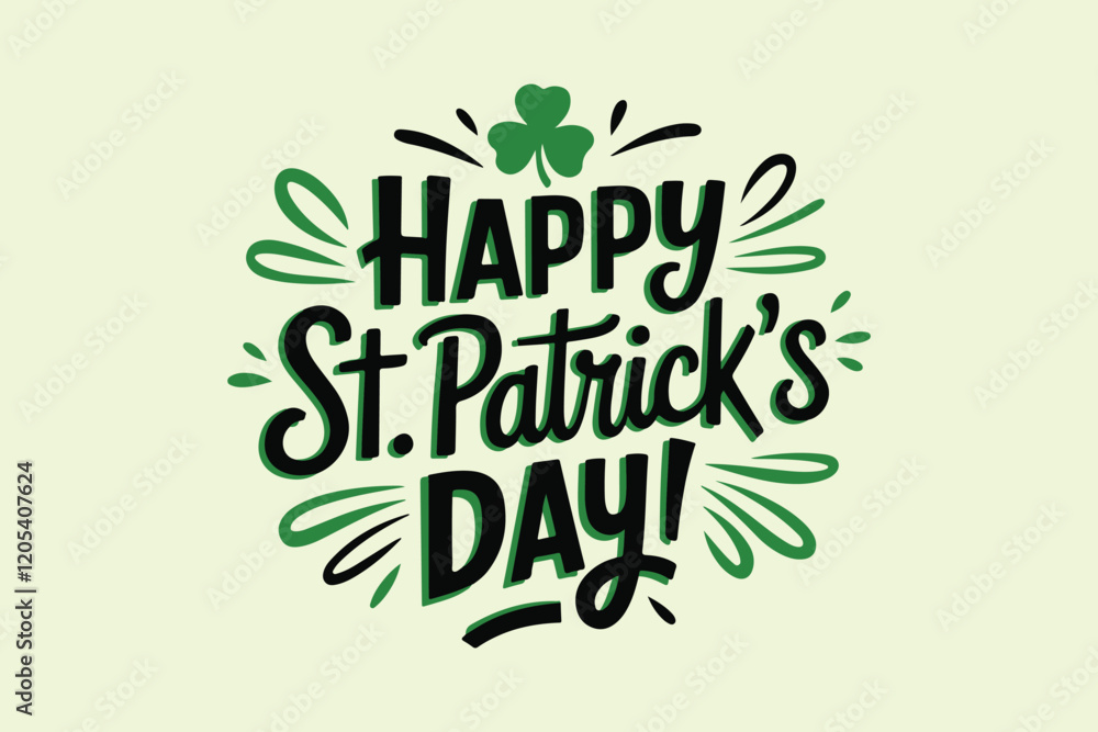 Fototapeta premium happy St Patrick's Day design