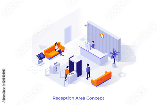 Modern Isometric Business Template. Vector