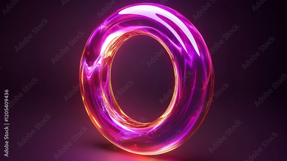 Luminous Glass Ring Abstract Art Design Luminous Glass Ring Abstract Art Design