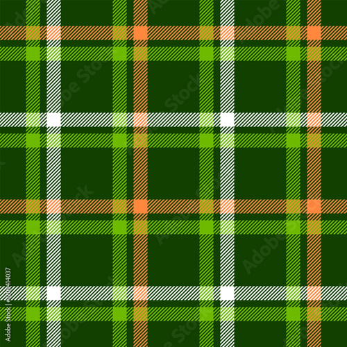 green white orange tartan seamless vector texture
