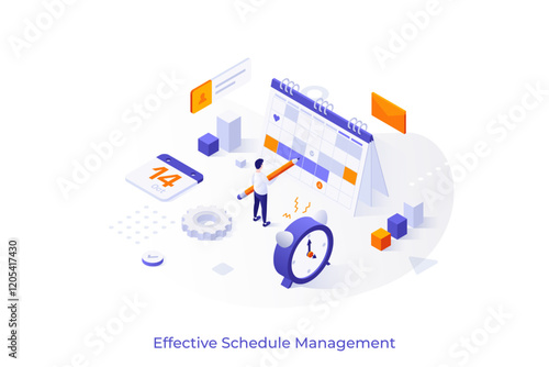 Modern Isometric Business Template. Vector