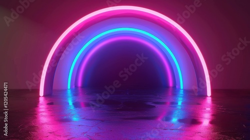  Neon Bridges and Sci-Fi Arches in Futuristic Environments photo