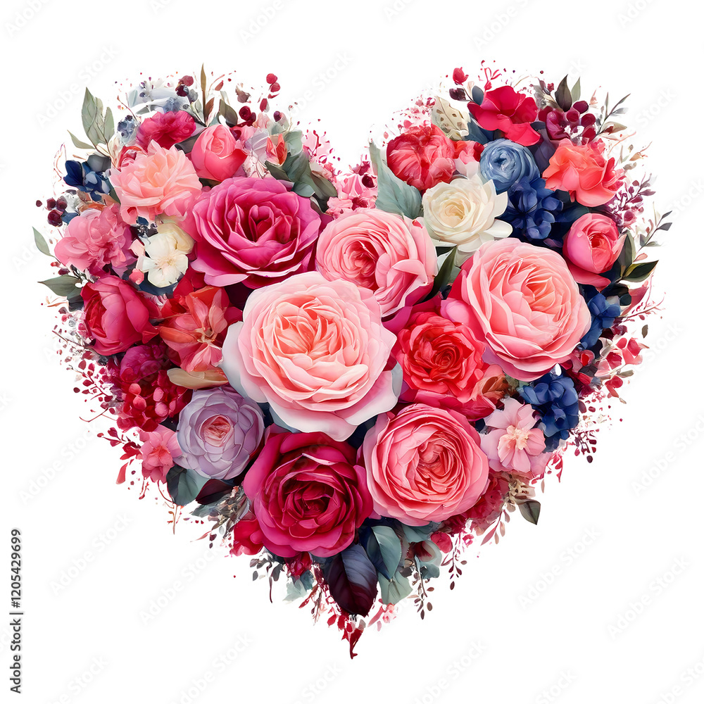Heart and Rose for valentine decoration Heart and Rose for valentine decoration