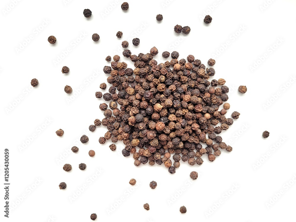 A little bit of aromatic, dark pepper seeds. A little bit of aromatic, dark pepper seeds.