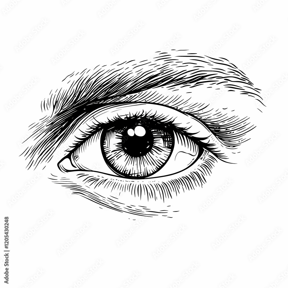 Fototapeta premium Drawing eye 