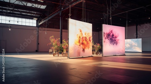 A photo of a temporary art pop-up event