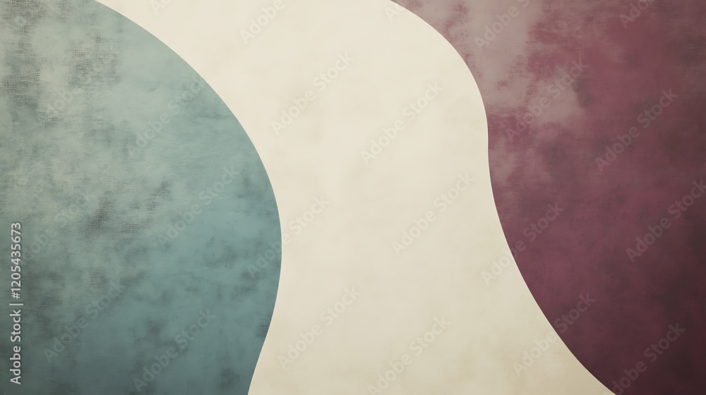 Abstract Textured Background with Curving Shapes and Pastel Colors