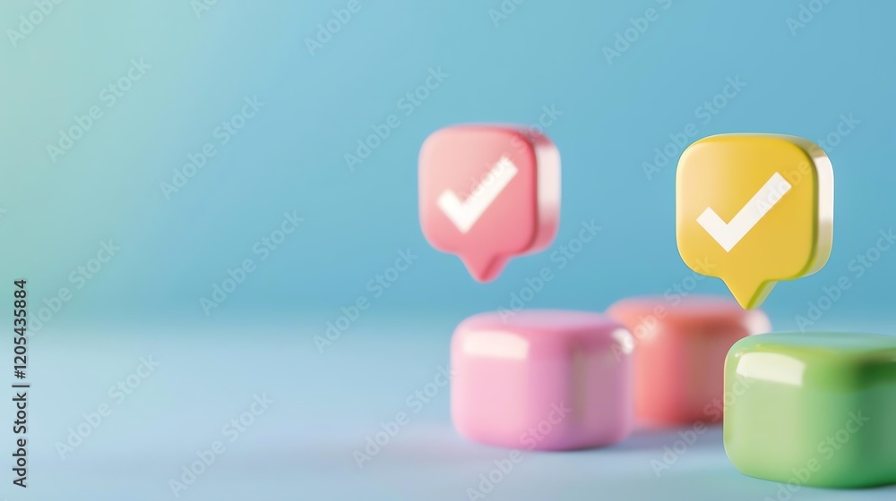 checkmarks beside a blank comment section, showing how brands actively engage with users