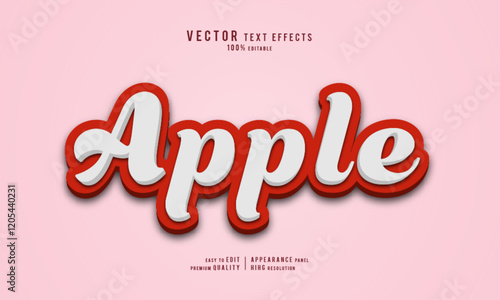 Apple editable vector graphic resources 3d text effect design