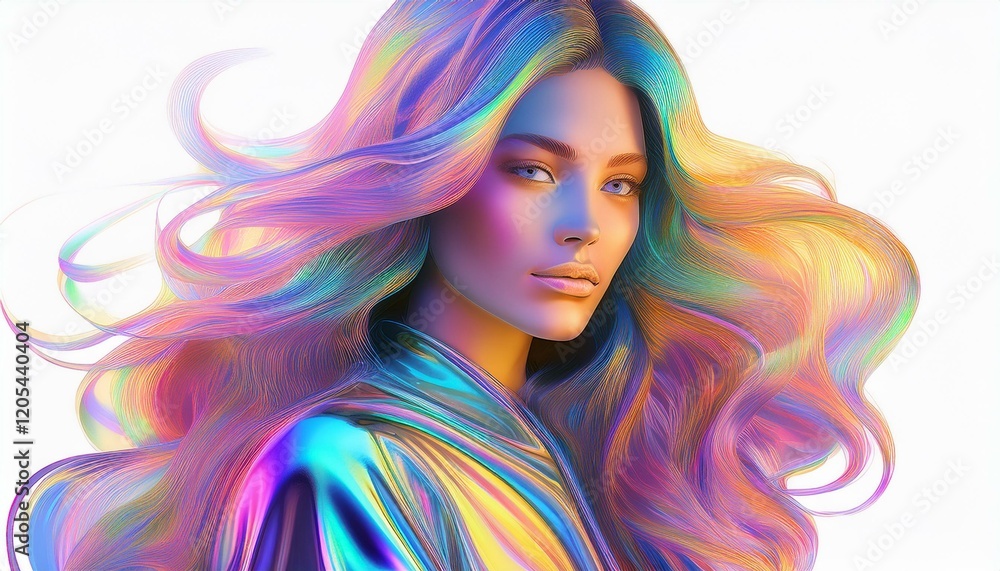 portrait of a woman with long hair portrait of a woman with long hair