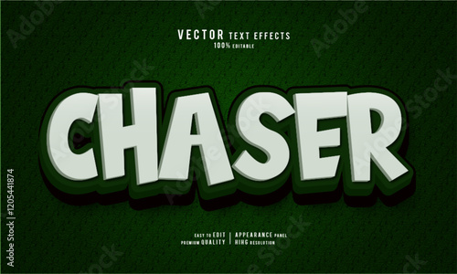 Chaser editable vector graphic resources 3d text effect design