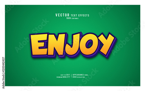 Enjoy editable vector graphic resources 3d text effect design
