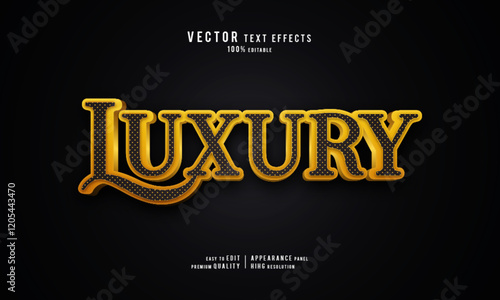 Luxury editable vector graphic resources 3d text effect design