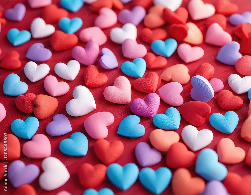 Abstract background of multicolored hearts. The concept of feeling love Abstract background of multicolored hearts. The concept of feeling love