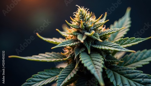 Wallpaper Mural Iridescent trichomes on cannabis buds and flowers, weed, iridescent, foliage Torontodigital.ca