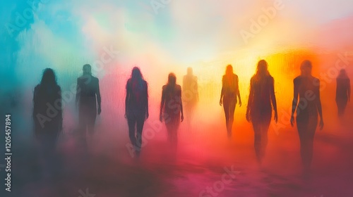 Ethereal Landscape with Silhouettes