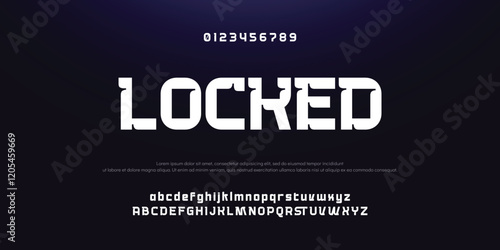 Creative modern urban alphabet font. Digital abstract moslem, futuristic, fashion, sport, minimal technology typography. Simple numeric vector illustration.