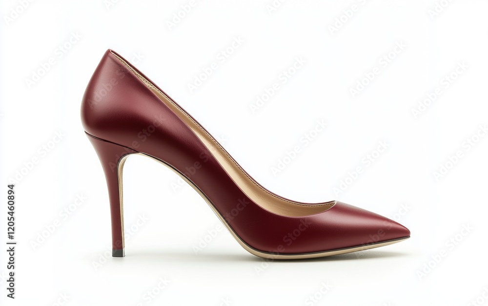 A pair of elegant red high heels with a sleek pointed toe design on a clean white background A pair of elegant red high heels with a sleek pointed toe design on a clean white background