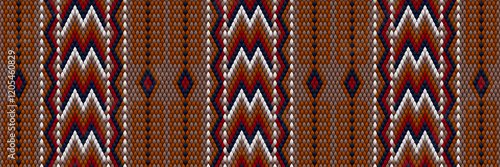 Traditional ethnic ornament, tracery, pattern for use on fabric, tile, ceramic and other interior details.