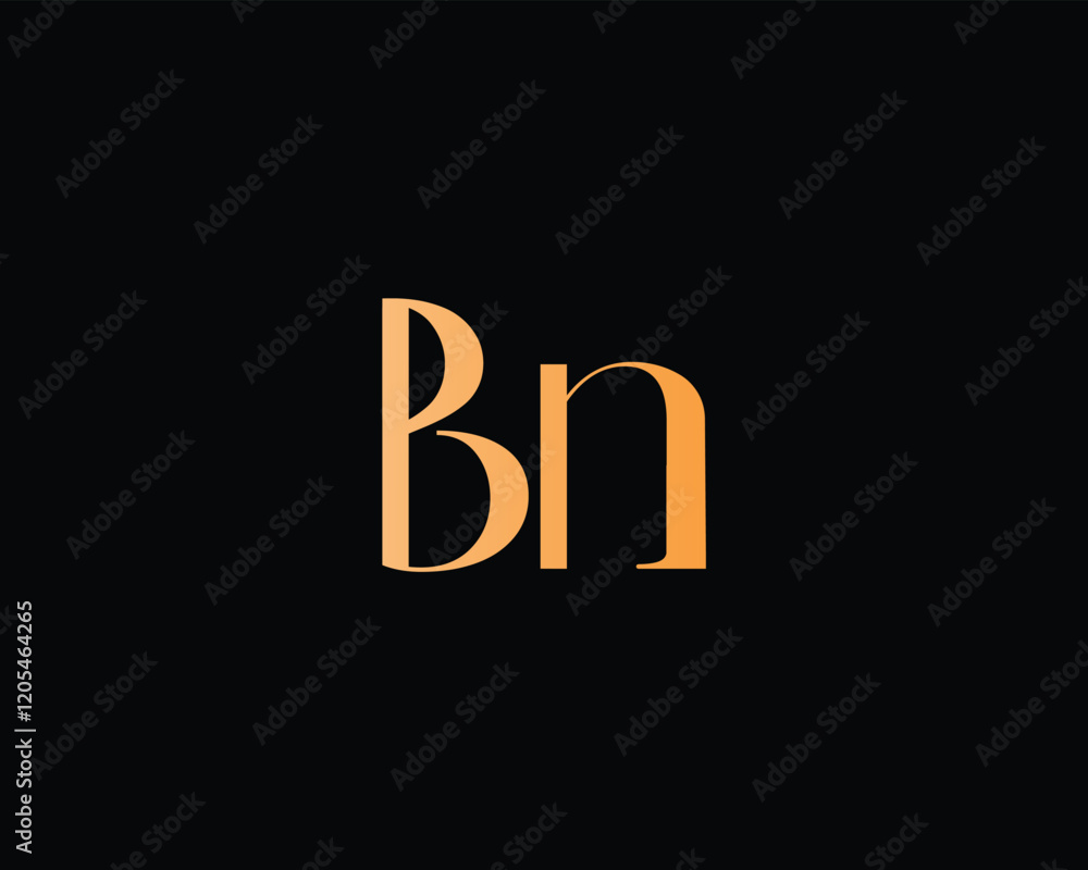 creative letter BN logo design template creative letter BN logo design template
