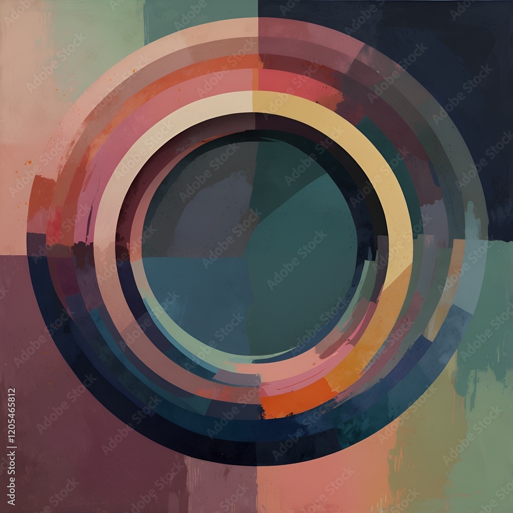 Fototapeta premium Digital artwork with pastel colours.