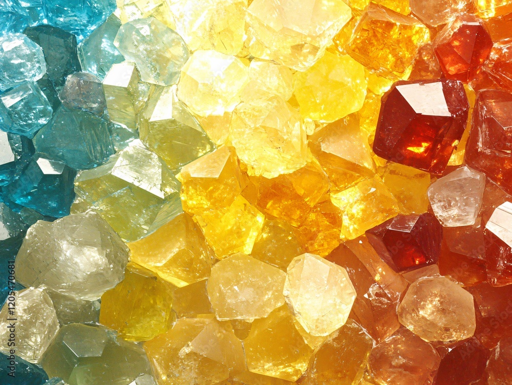 Vibrant Gemstone Crystal Pile, Colorful Mineral Texture Vibrant Gemstone Crystal Pile, Colorful Mineral Texture