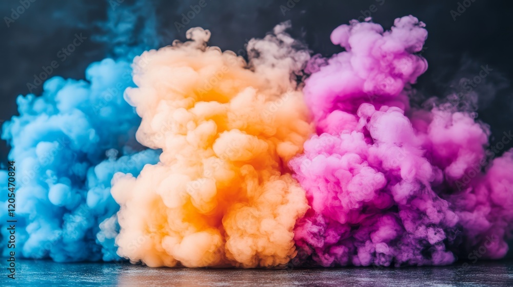 Fototapeta premium Abstract Colorful Smoke Composition: A Vibrant and Dreamy Cloud of Hues
