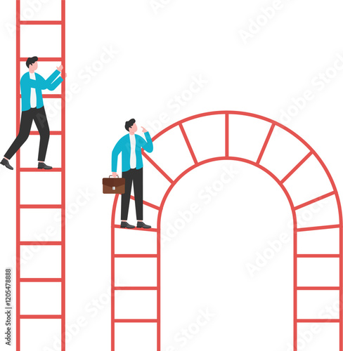 Business people with unfair challenges 2D flat vector concept for banner, website, illustration, landing page, flyer, etc

