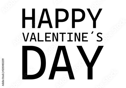 Titulo negro de feliz día de san valnetín