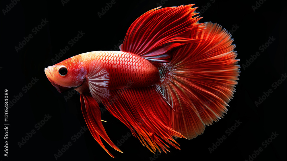Betta fish on black background Betta fish on black background