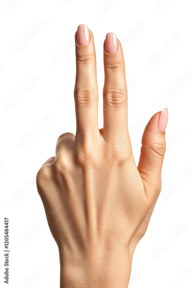 Fototapeta premium hand showing sign on transparent background