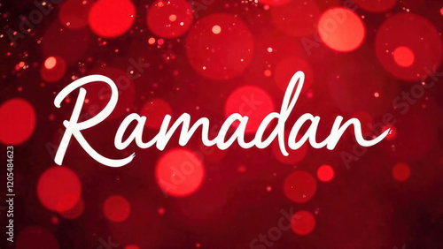 Wallpaper Mural red card background with white inscription Ramadan Torontodigital.ca