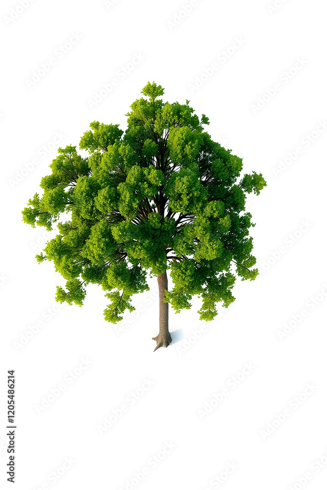 Fototapeta premium Single Tree isolated on white background