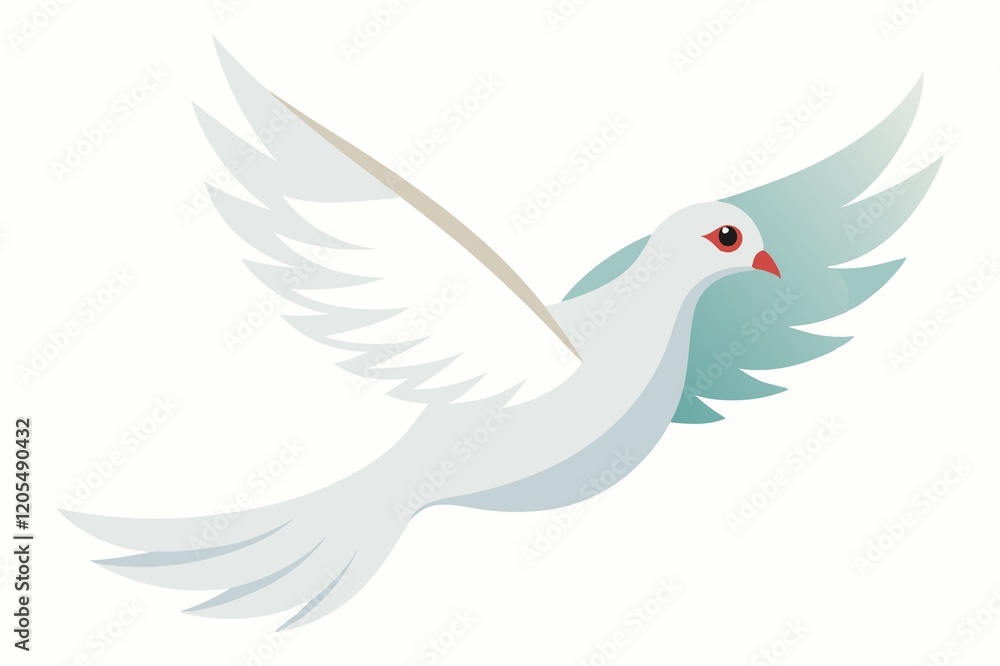 Obraz premium white dove flying