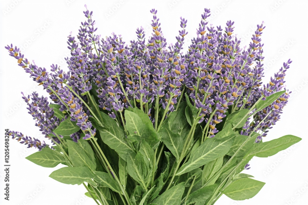 Naklejka premium Vibrant Purple Lavender Bouquet Closeup