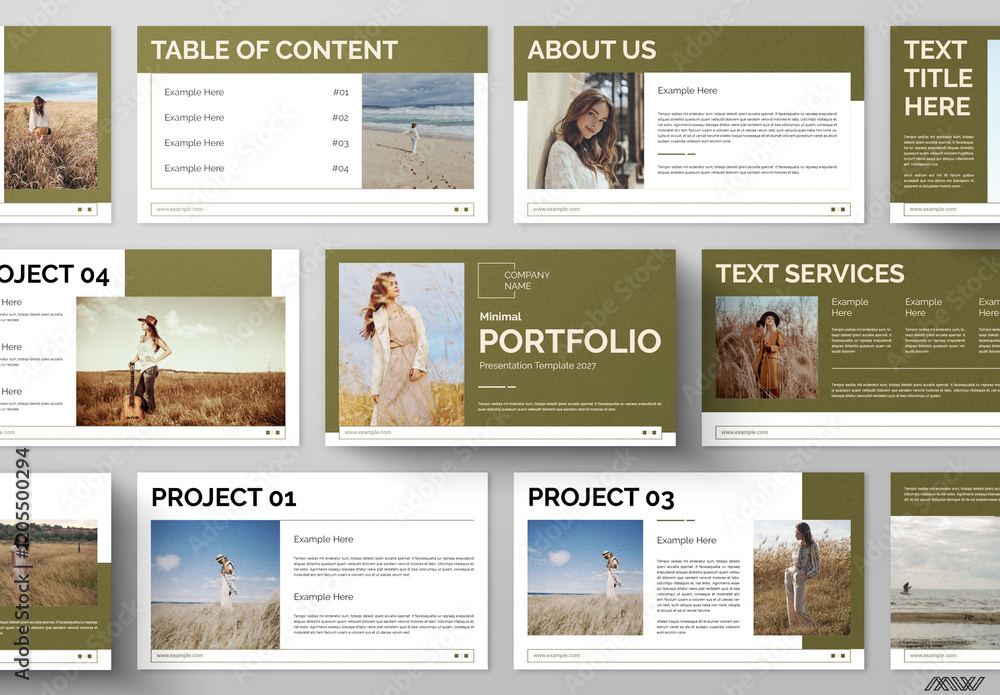 Minimal Portfolio Presentation Layout Stock Template | Adobe Stock