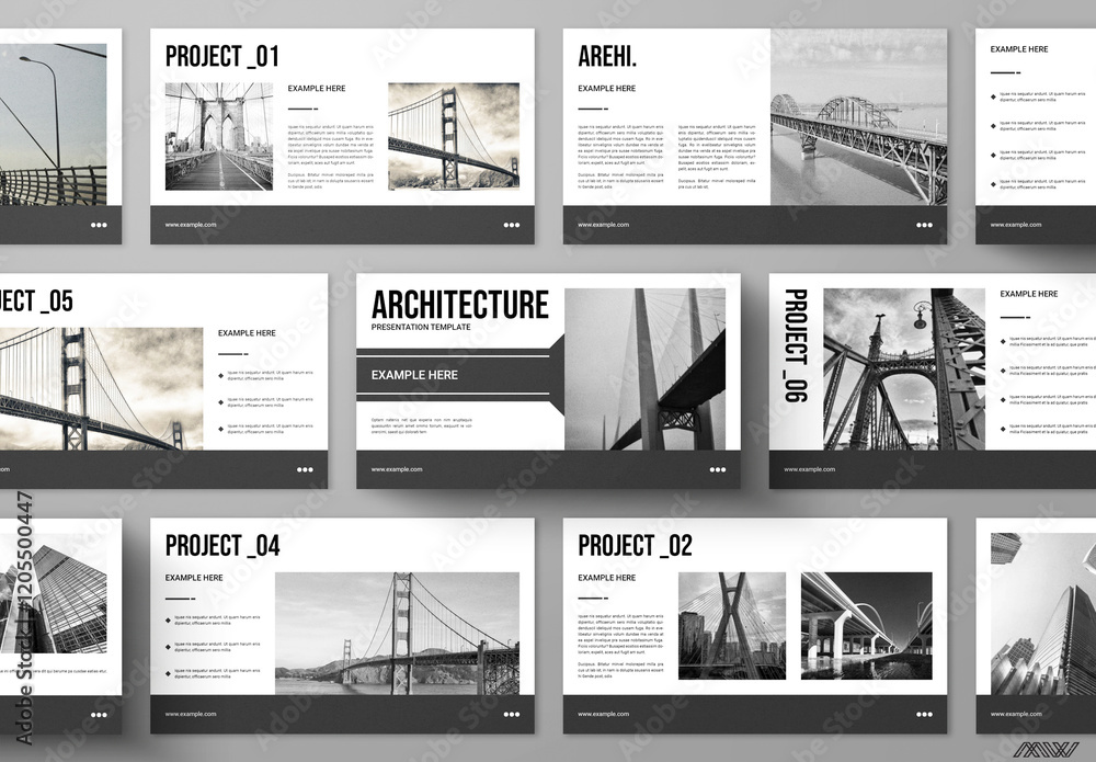 Architecture Portfolio Presentation Layout Stock Template | Adobe Stock