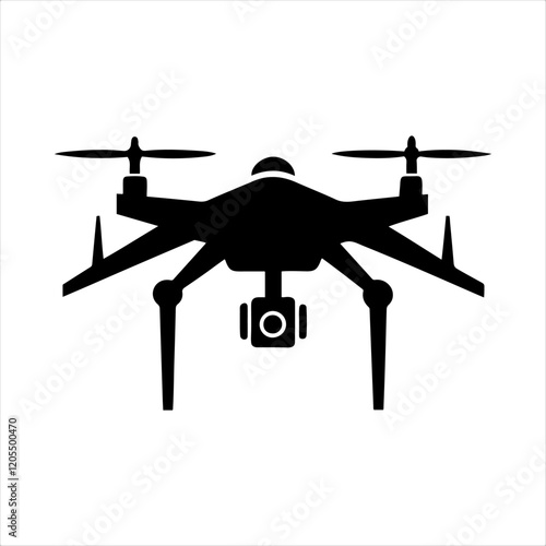 Drone icon, Quadcopter vector icon. Drone with camera Icon Flat Style Isolated Vector Illustration, isolated on white background