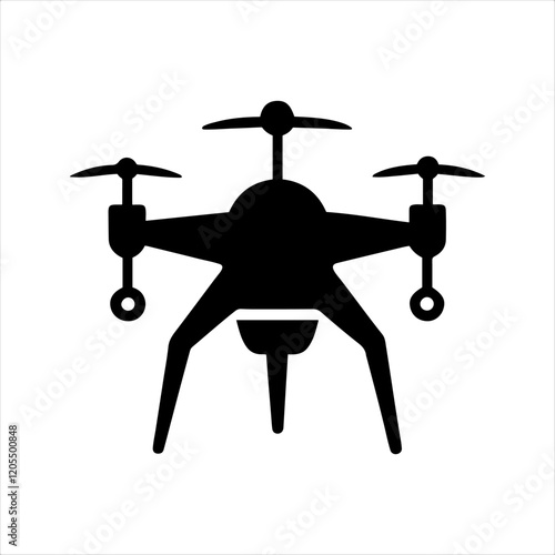 Drone icon, Quadcopter vector icon. Drone with camera Icon Flat Style Isolated Vector Illustration, isolated on white background